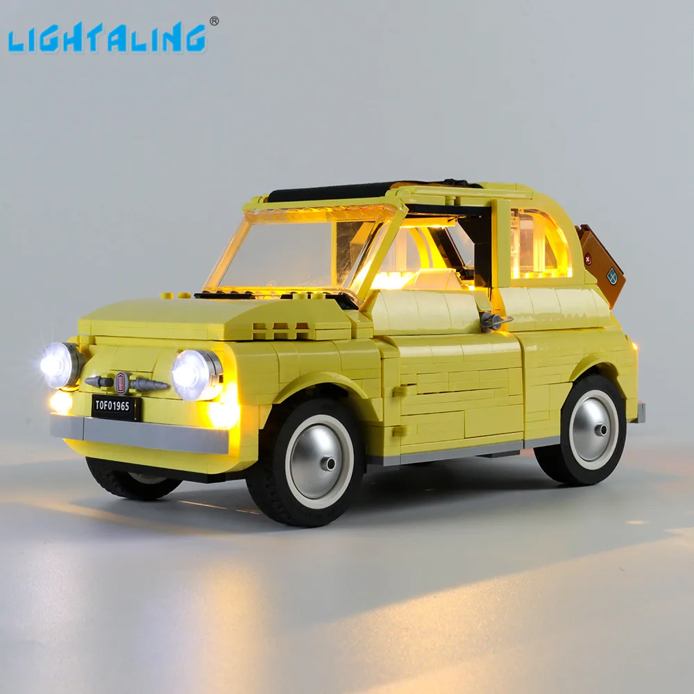 Светодиодный светильник aling Kit для Creator Fiat 500 автомобильные игрушки строительные