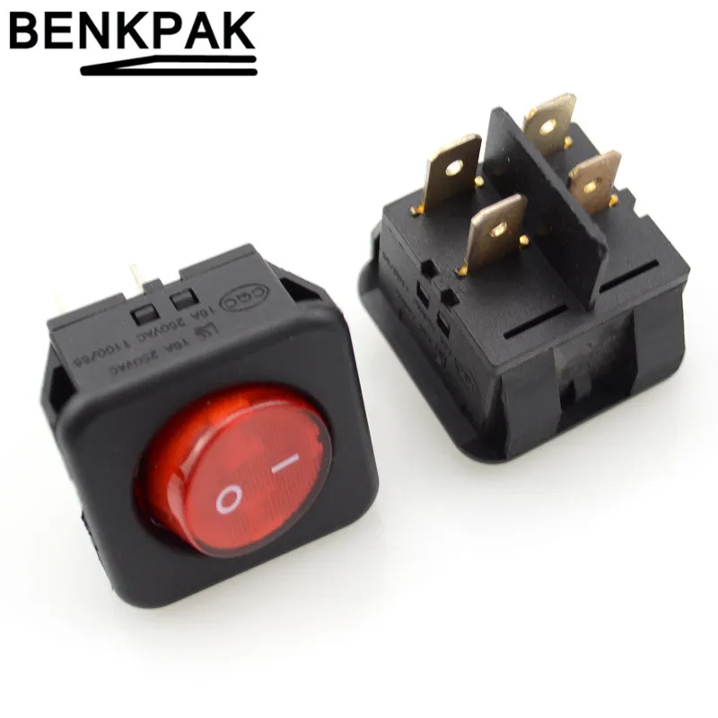 RK1 05 светящийся мини клавишный переключатель лодки 4 контакта|switch switch|switch 4pinswitch