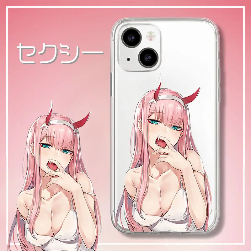 

DARLING In The FRANXX Zero Two Clear Case for IPhone 13 Pro Max 12 Mini 11 SE 2020 6 6S 7 8 Plus XS X XR Luxury Phone Cover