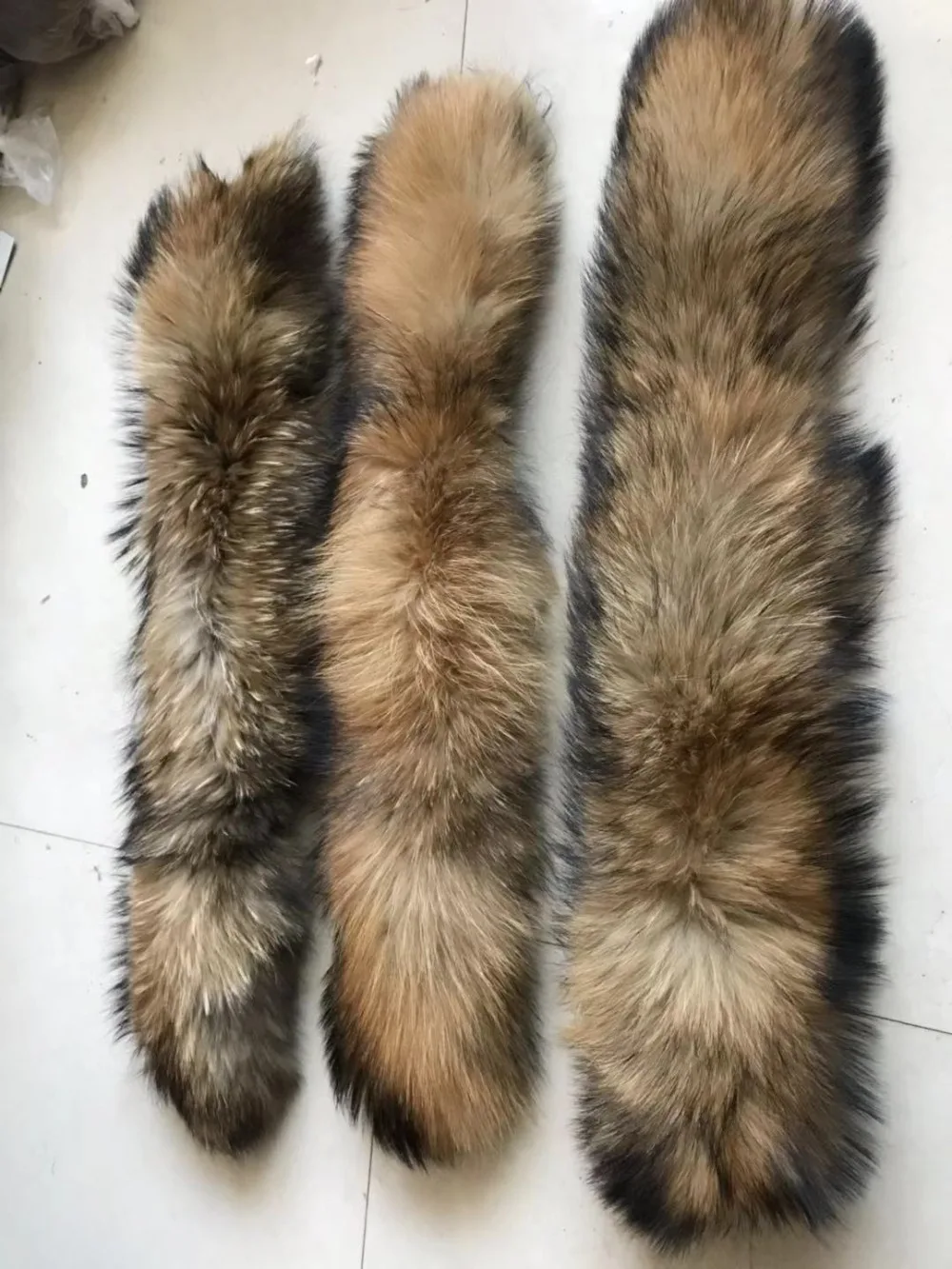 Real Fur Collar For Parkas Coats luxury Warm Natural Raccoon Scarf Women Large Fur Scarves Male Down jacket fur hat 75 70cm