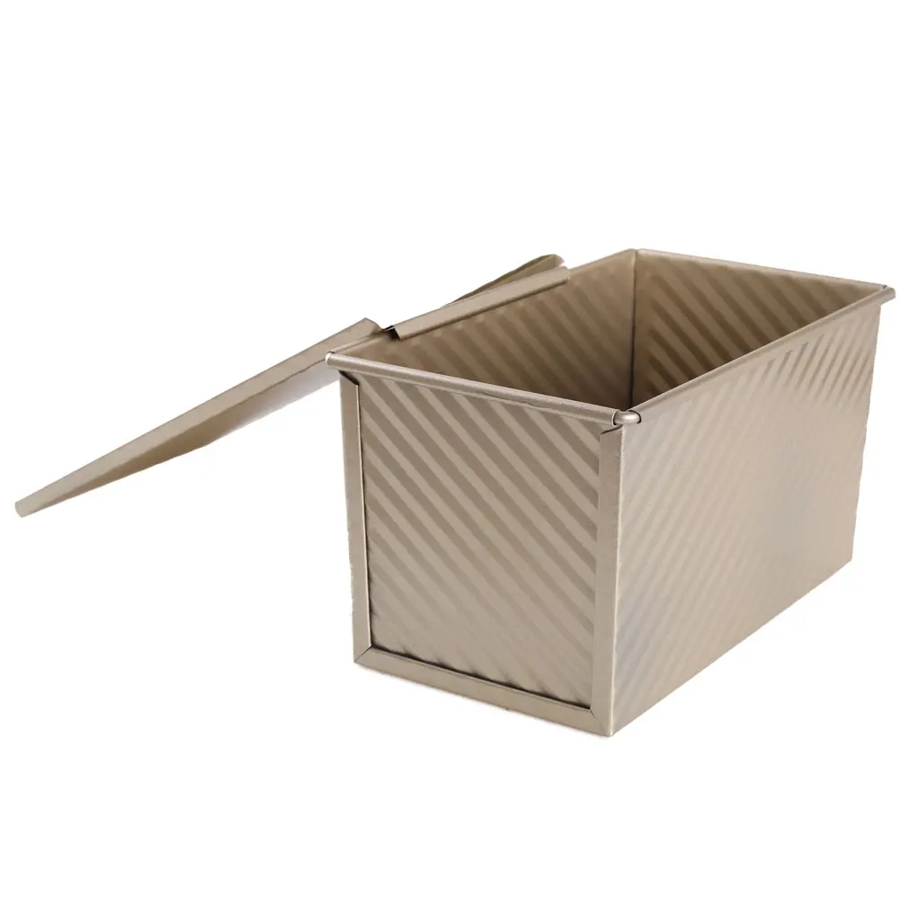 

Rectangular Loaf Pan Carbon Steel Non-stick Bellows Cover Toast Box Mold Bread Mold Eco-Friendly Baking Tools for Cakes