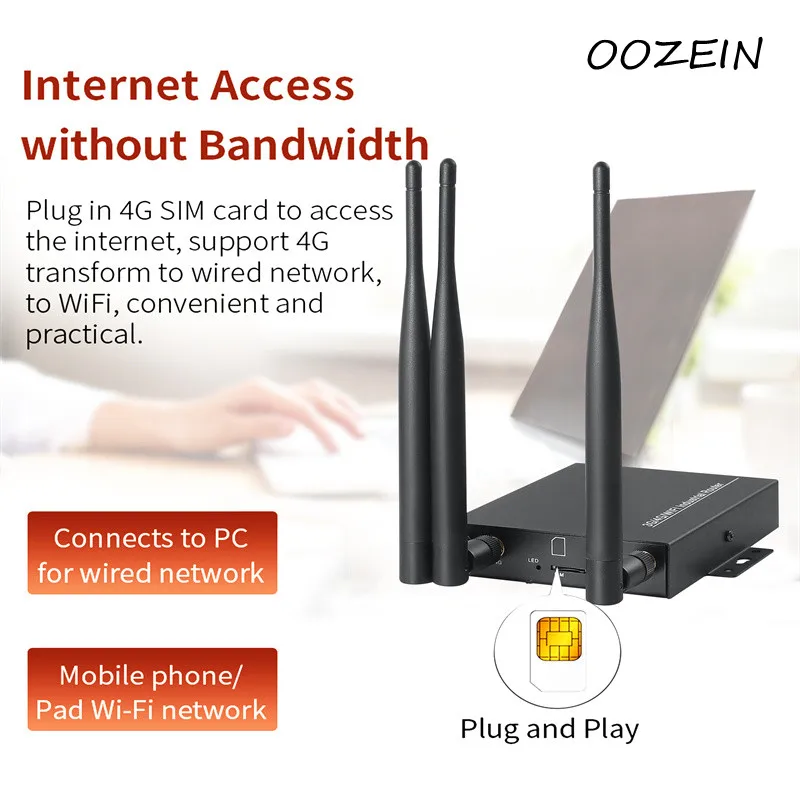 

4G WiFi Router with SIM Card Slot 300Mbps CAT6 LTE CPE Routers All Weather WiFi Outside Booster Extender for IP Camera HOTCAM