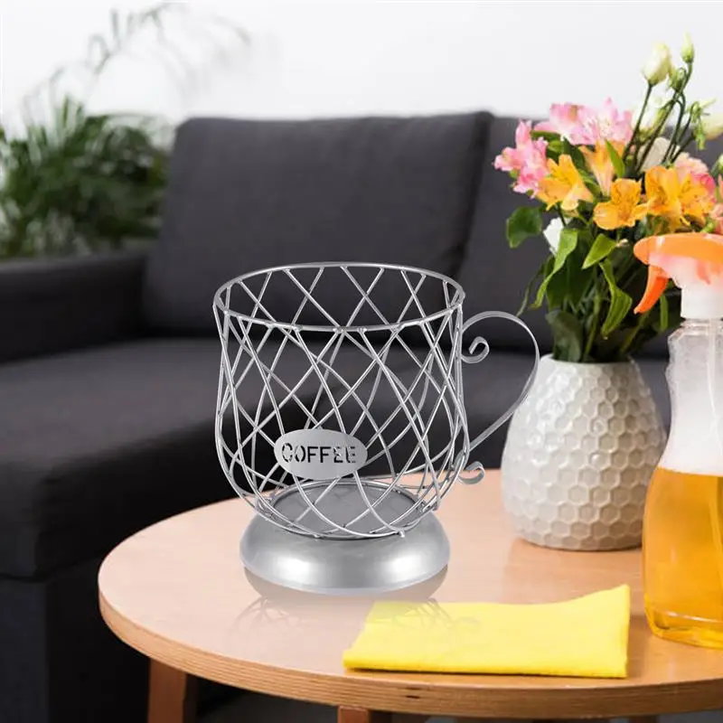 

Coffee Storage Basket Coffee Pod Holders Coffee Capsules Stand Organizer Snacks Fruits Storage Cup Basket for Home Kitchen