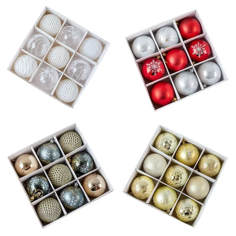 

2021 новые рождественские шары, украшения для рождественской елки, 4 стиля, ударопрочные Рождественские шары