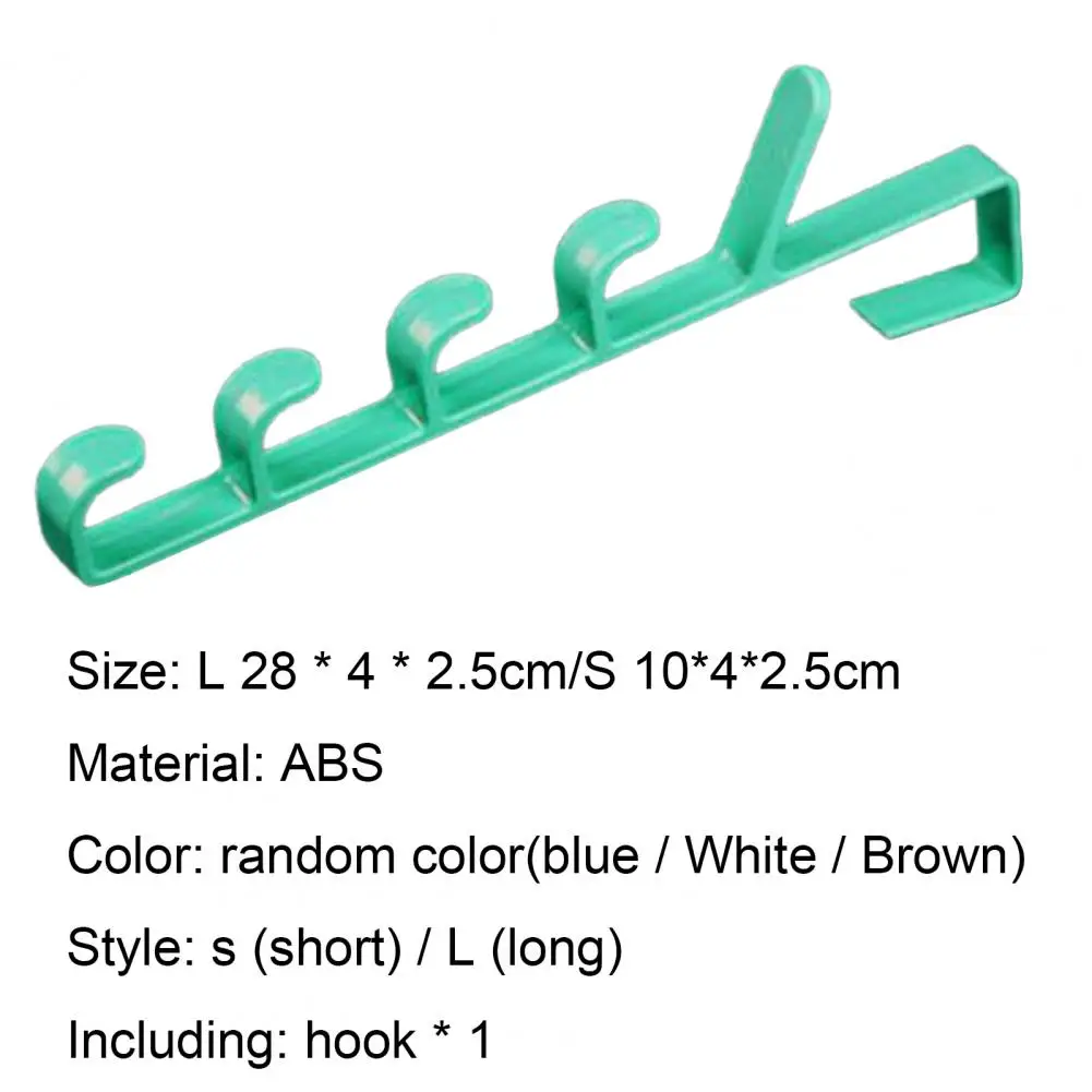 

Plastic Hooks Space-saving Portable ABS Plastic Door Clothes Hooks for Room Door