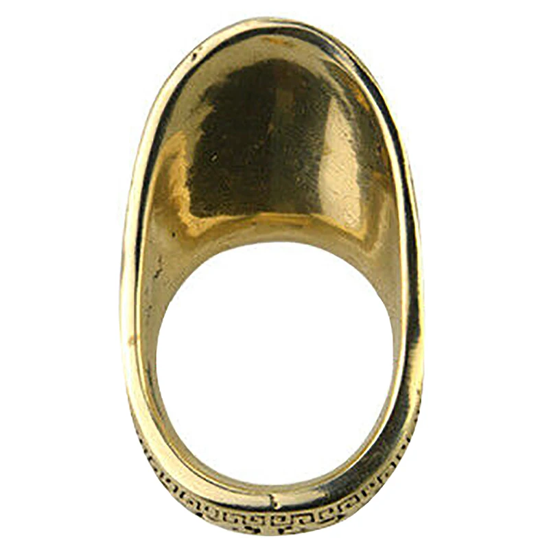 Латунный протектор для пальцев ручной работы с традиционным луком и кольцом