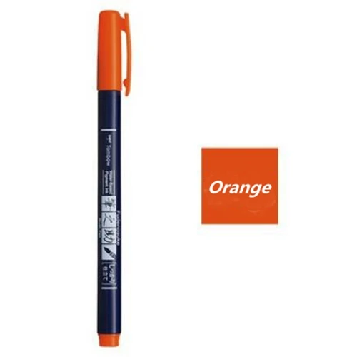 1 шт. Tombow ручка-кисть для каллиграфии практика каллиграфии маркер ручка с надписью мягкий почерк школьные офисные принадлежности канцелярские принадлежности - Цвет: Orange soft head
