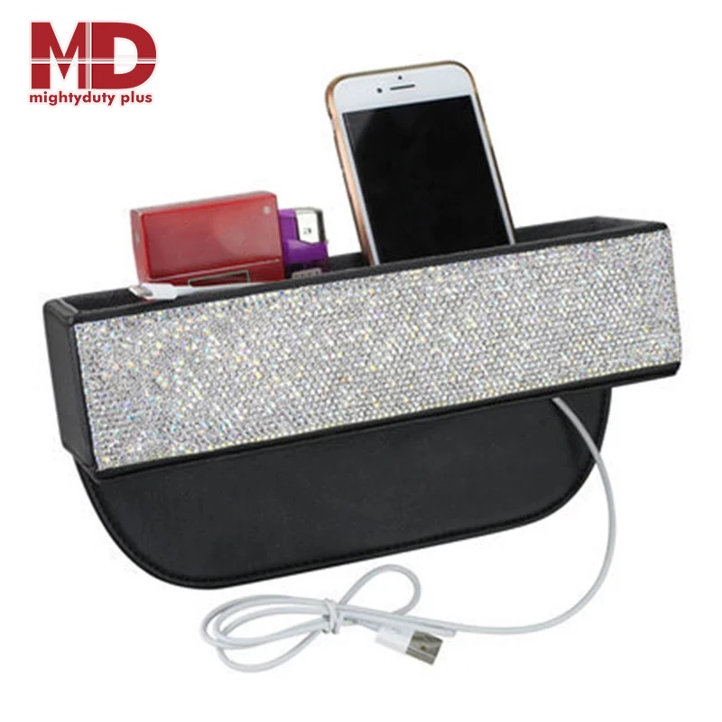 Прозрачный органайзер для зазора на сиденье стразы Автомобильные карманы