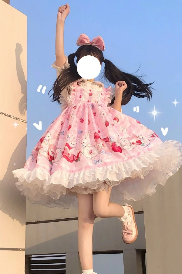 

Tea Rabbit Servants Dress Sling JSK Dress lolita shirt renaissance gothic dress tea party sweet lolita skirt