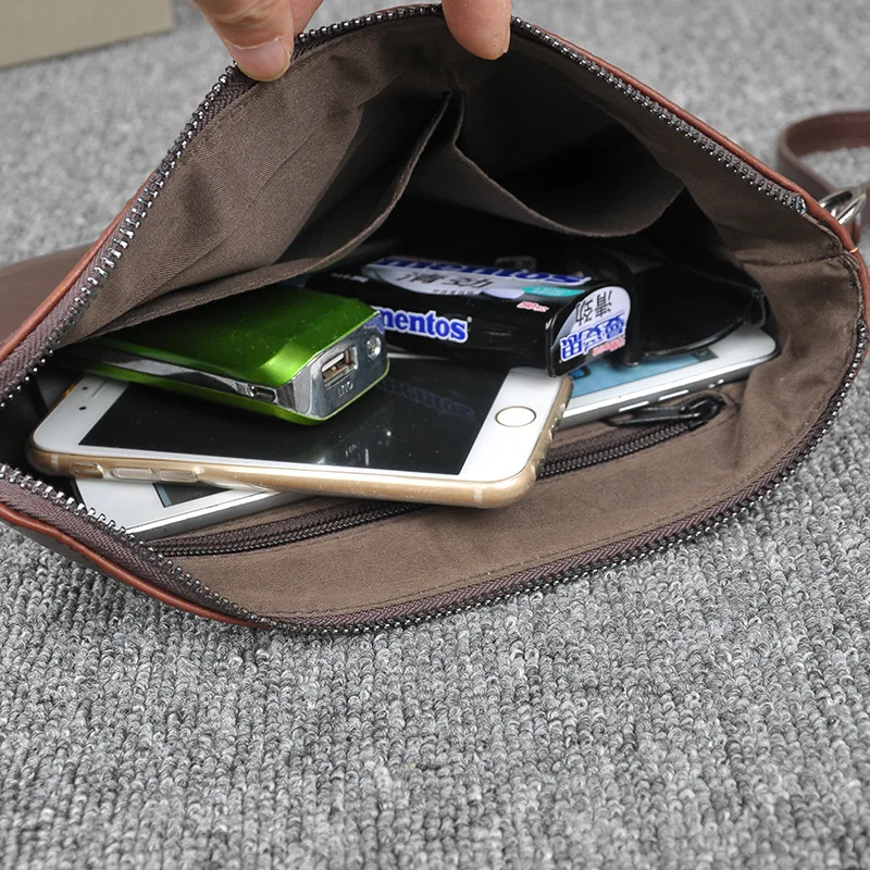 2019 Новая мужская сумка из мягкой кожи бизнес конверт модный дневной клатч