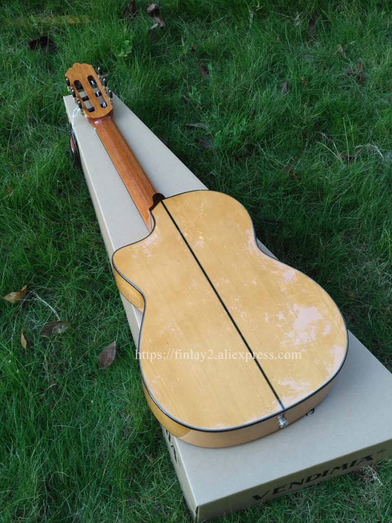 Полностью прочная электрическая акустическая гитара Flamenco ручной работы 39 дюймов