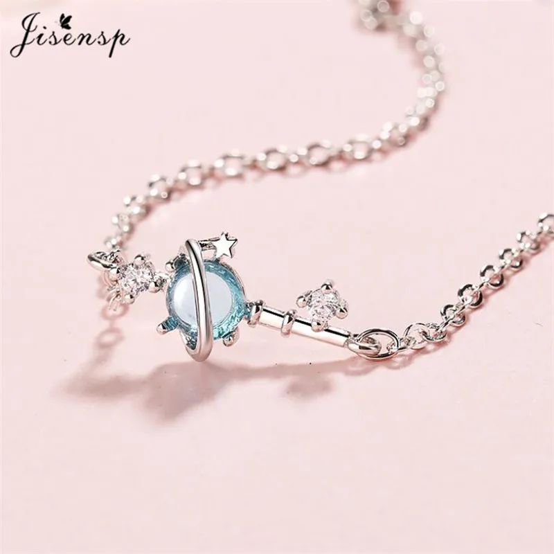 Jisensp винтажный Звездный браслет с геометрическим хрусталем браслет-цепочка