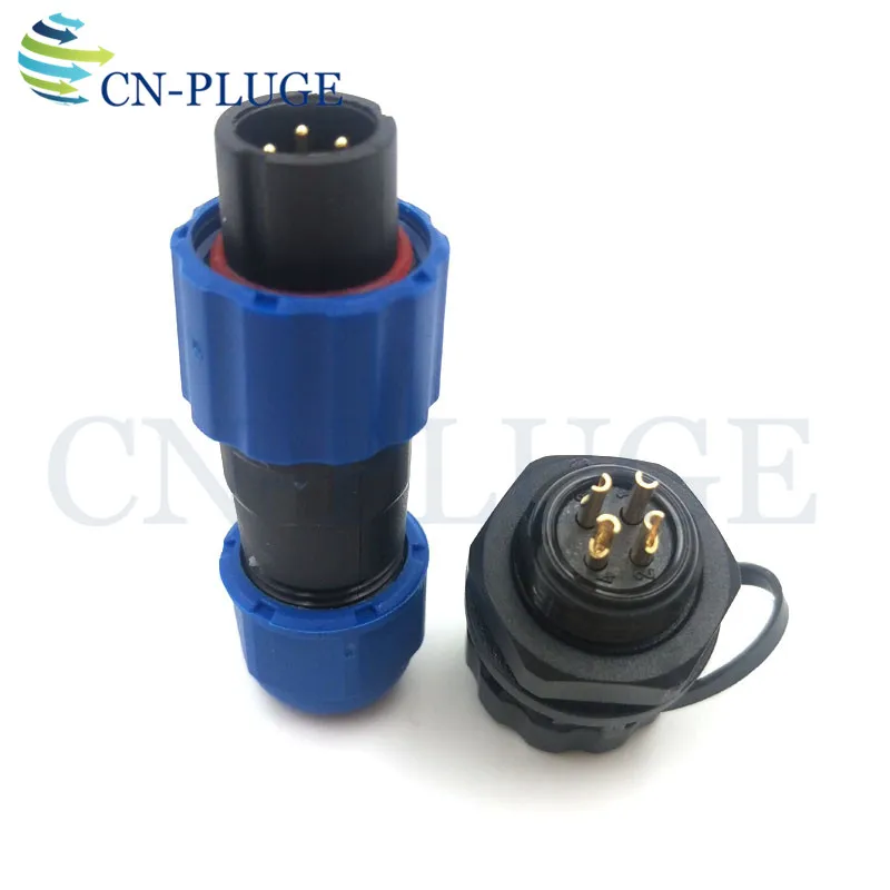 SD13 Series IP68 Waterproof 4 Pin 380V 5A Cable Aviation Industry LED Wire Nut Connector Male Socket Female Plug | Обустройство дома