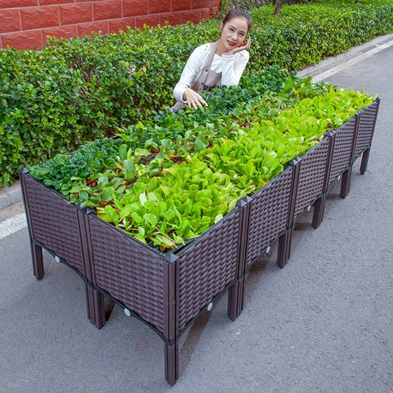 

Hot Planting Box Nursery Pots for Vegetables Flower Herb Multifunctional Container for Outdoor Patio Balcony