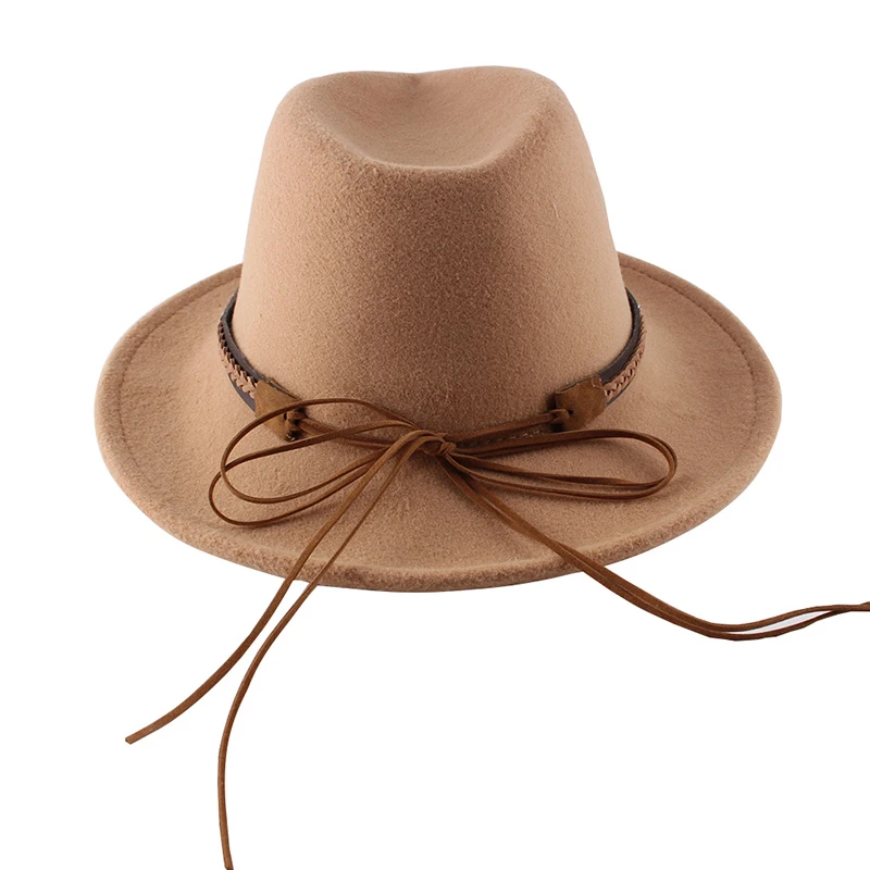 Шляпа Jazz осень-зима винтажная фетровая шляпа женские модные шерстяные шапки с