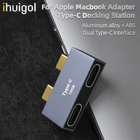 ihuigol 4 in 1 usb 3 1 to usb c adapter for for macbook pro ipad laptop computer usb type c 2 ports dock station type c splitter
