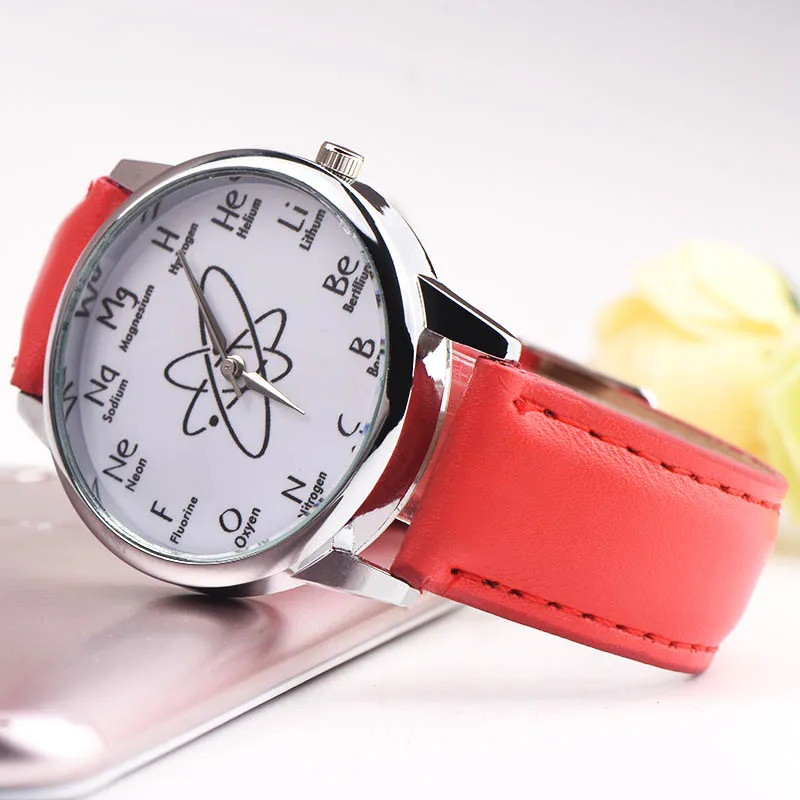 

Women Wrist Watch PU Leather Strap Round Dial Girl Casual Analog Quartz Watches NIN668