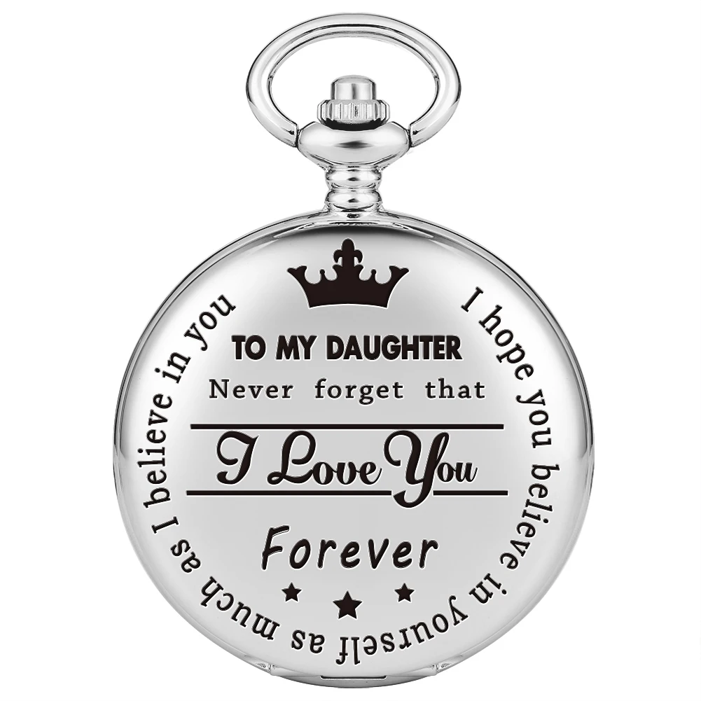 Кварцевые карманные часы для моей дочери на заказ черные/серебряные/Золотые