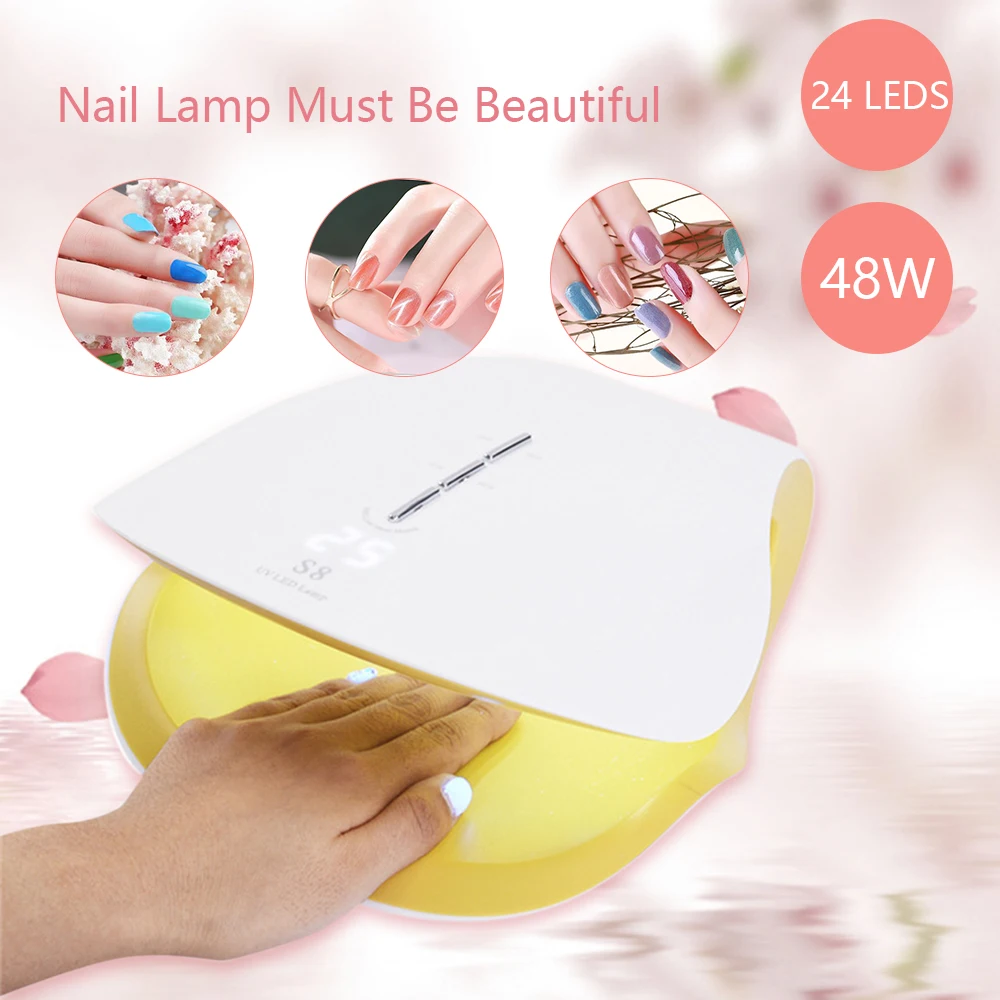 LED Nail Gel Lamp Quick 36/48W Infrared Sensor Dry Machine Curing 24LEDS Art Dryer Manicure Tools Kit dryer | Красота и здоровье