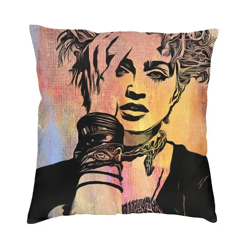 

Watercolor Portrait Queen Of Pop Singer Madonna Luxury Throw Pillow Case Bedroom Decoration American Singer Sofa Cushion Cover