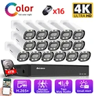 H.265 + 4K 8CH POE NVR Kit 16CH 8mp камера видеонаблюдения системы безопасности наружная двусторонняя аудиосвязь POE IP Bullet Camera комплект видеонаблюдения