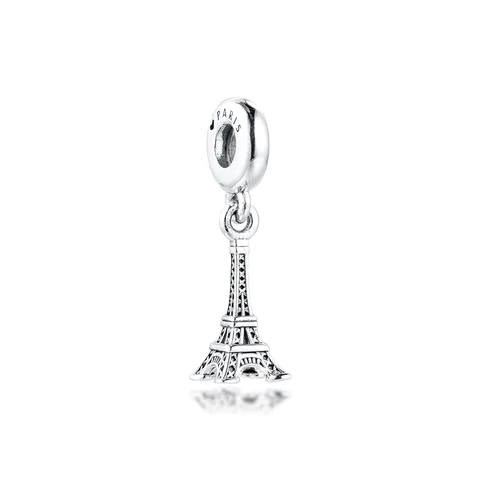 Женский браслет из серебра 925 пробы, с подвесками в виде Эйфелевой башни