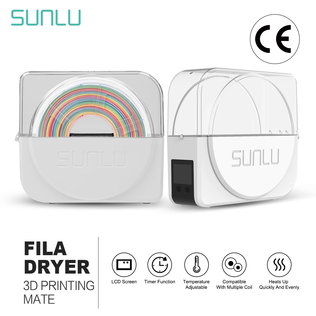 

SUNLU 3D Filament Dryer Box FilaDryer S1 3D Printer Filament Storage Box Keep Filaments Dry