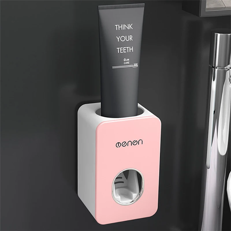 Pink Extruder ONEUP магнитный держатель для зубных щеток с адсорбцией, чехол с 4 чашками, домашняя стойка для хранения для ванной комнаты, настенные аксессуары для ванной комнаты - Цвет: Pink Extruder