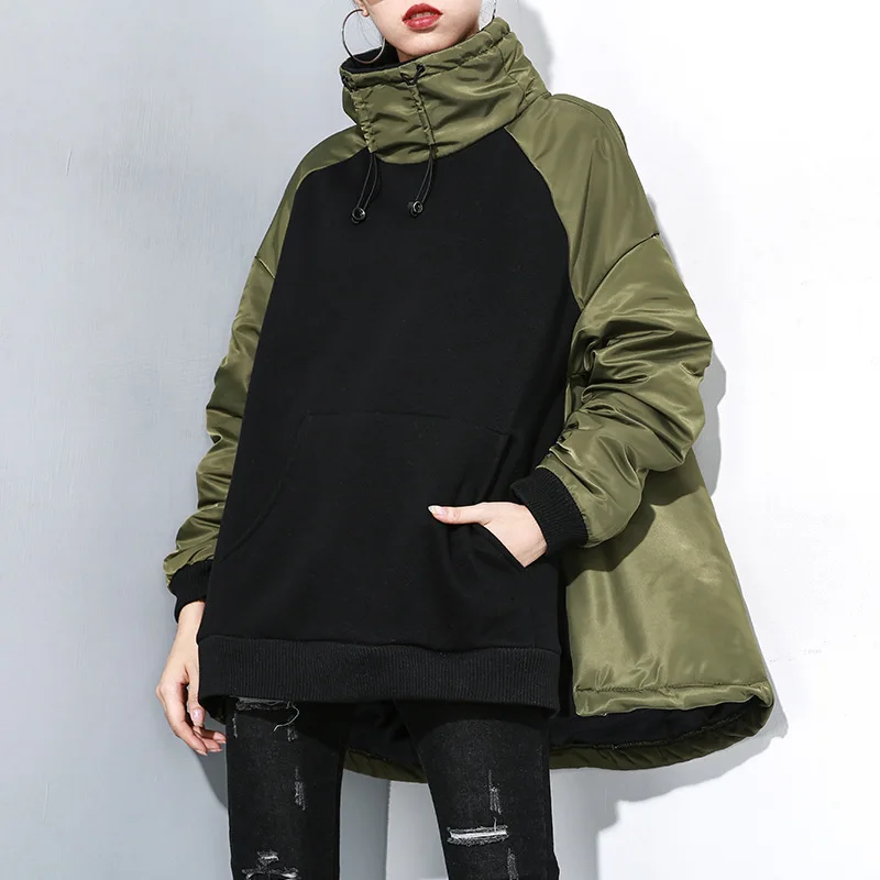 LANMREM 2019 г. зимняя новая стеганая одежда из хлопка с высоким воротником и рукавами