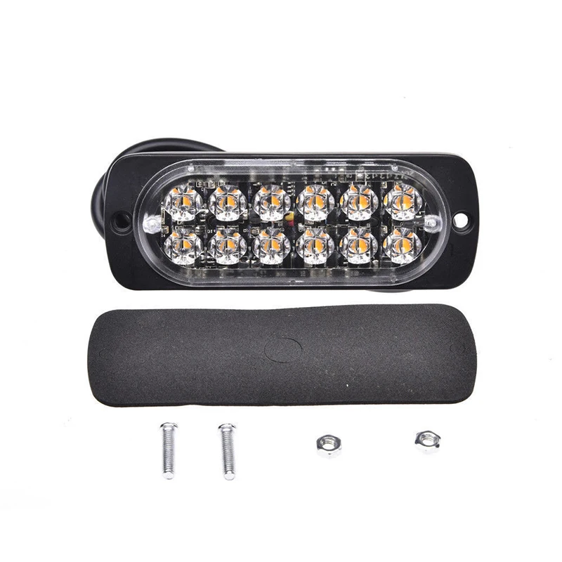 

Fog Working Light Working Lamp 12V-24V Amber 12LED Warning Transparent