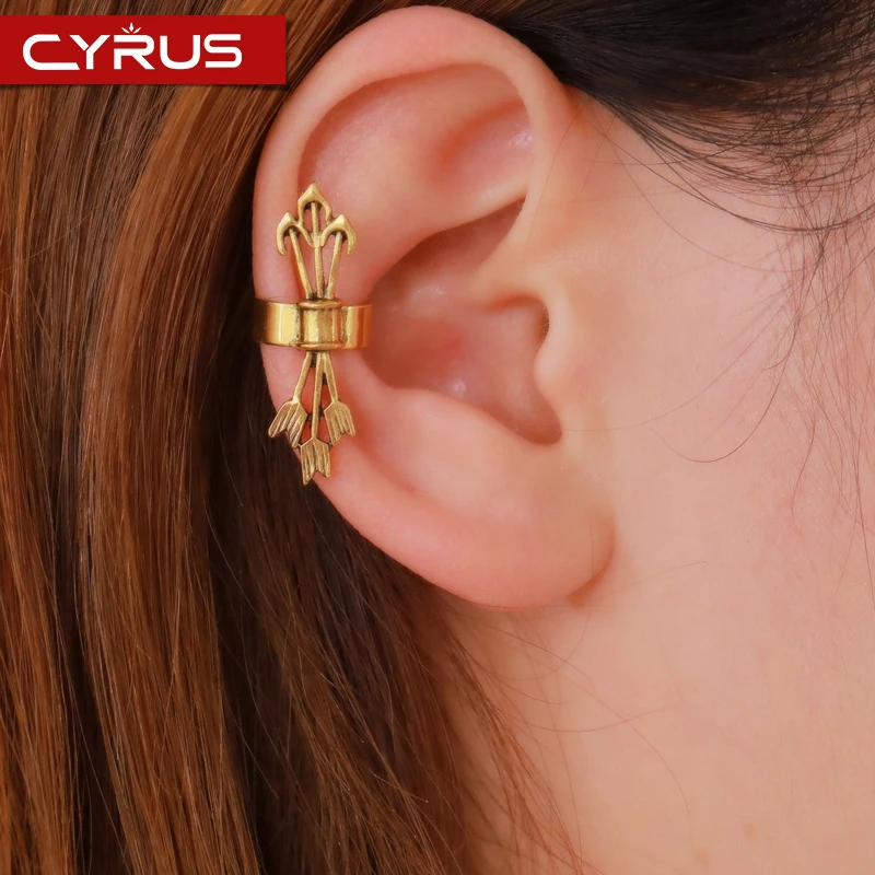 Новые модные серьги манжеты с перьями и стрелками пара сережек серебряного цвета