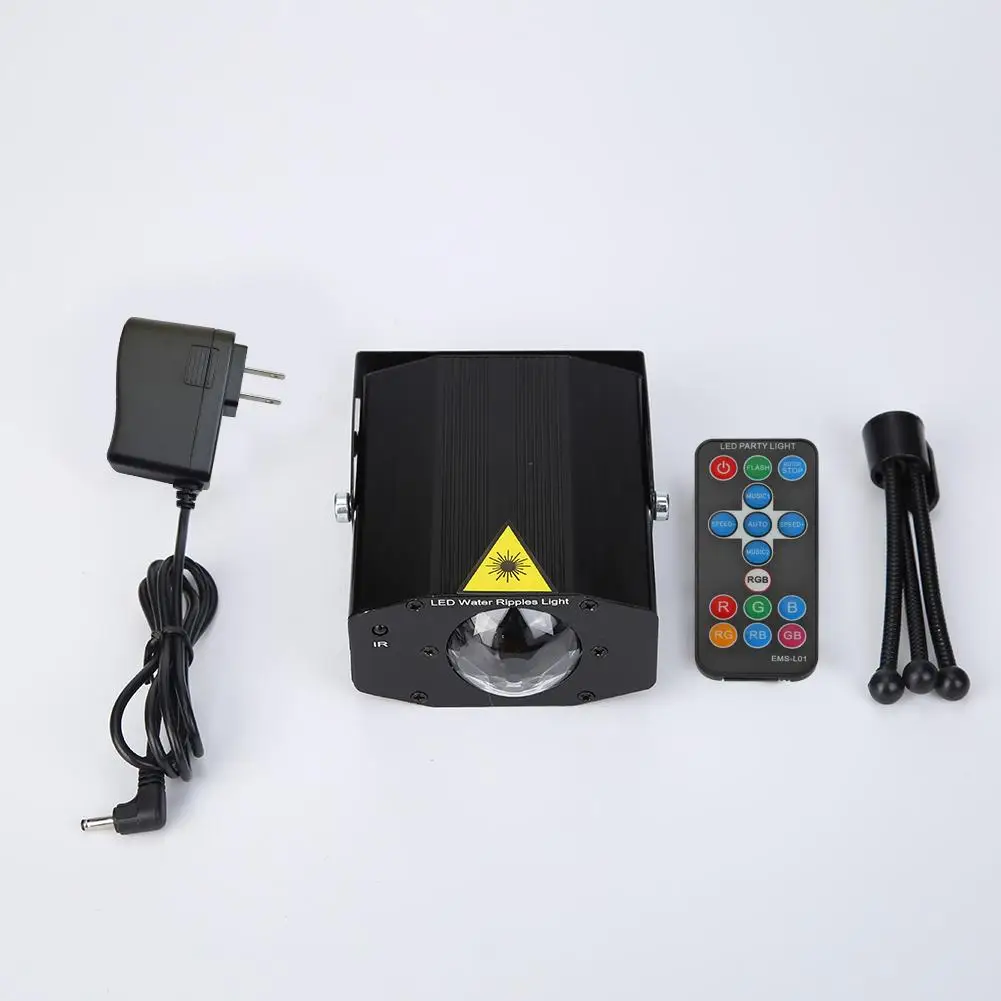 

Mini LED Stage Light RGB LED Water Ripples Stage DJ Disco Light Laser Projector with Remote Control for Bar Night Club KTV