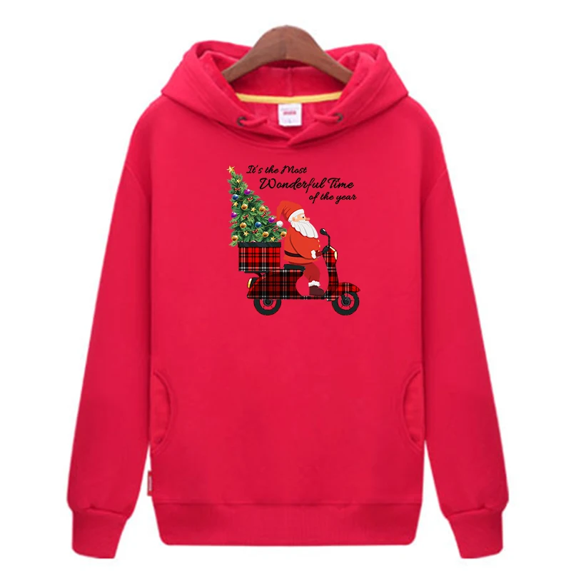 

Family Matching Christmas Hoodies Sweatshirt Men Women Fashion Autumn Winter Fleece Hip Hop DIY Print Logo Hoodie Casual Tops