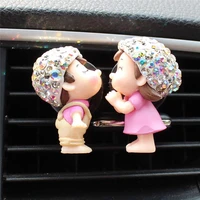 lovely couple girl boy car air vent freshener perfume clip aroma diffuser decor