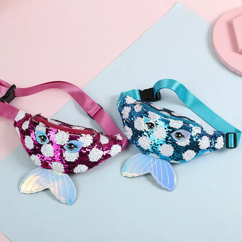 Модный Детский кошелек с блестками на поясе для маленьких девочек сумка-кошелек