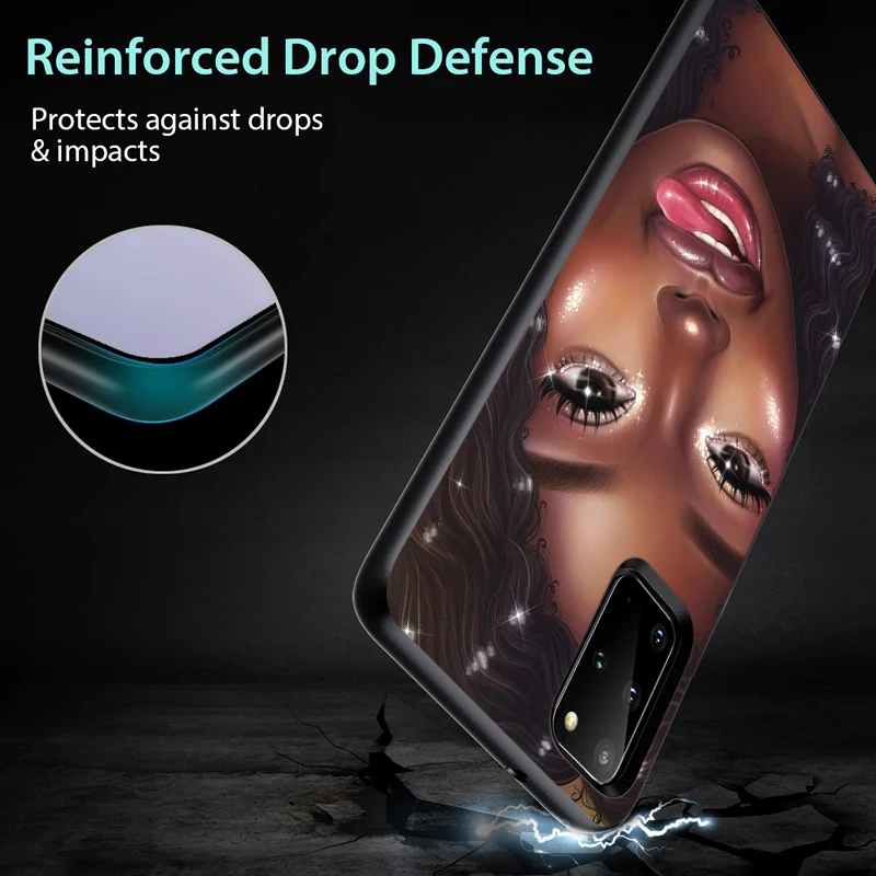 

Afro Girls Art for Samsung Note 20 10 9 8 Ultra Plus A91 A81 A71 A51 A42 A41 A31 A21 A12 A11 A01 Black Phone Case