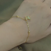 butterfly bracelet womens fashion gold color cz zircon bracelet minimalism fine bracelet charm bracelets women jewelry gifts