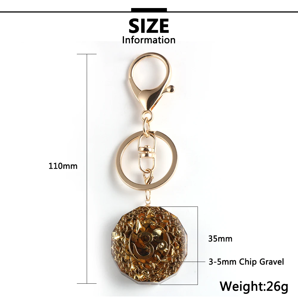 Брелок для ключей из натурального каменная крошка тигровый глаз аметисты