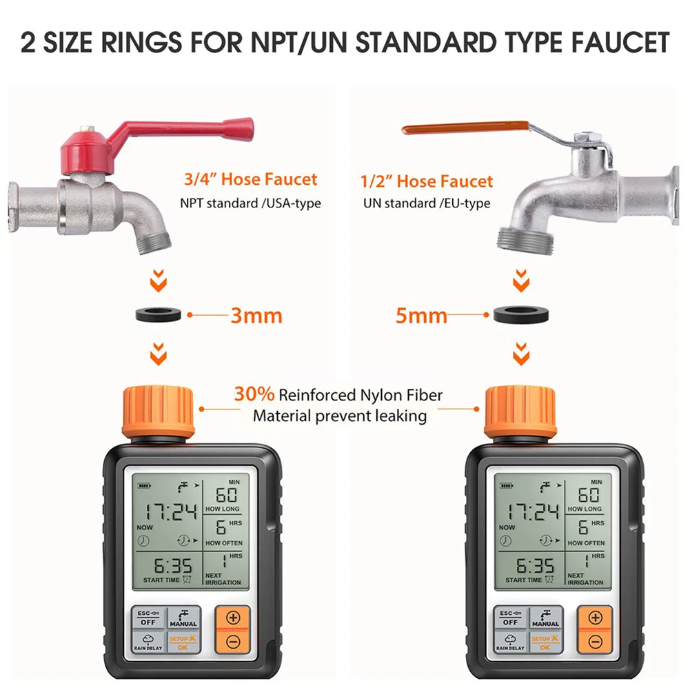 Automatic Irrigation Water Timer Lcd Screen Sprinkler Controller Outdoor Garden Watering Device Tool | Дом и сад