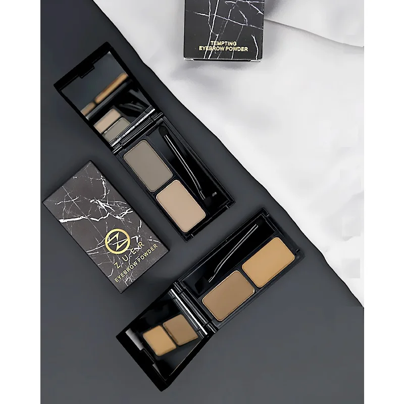 Двусторонняя натуральная пудра для бровей долговечная Водонепроницаемая