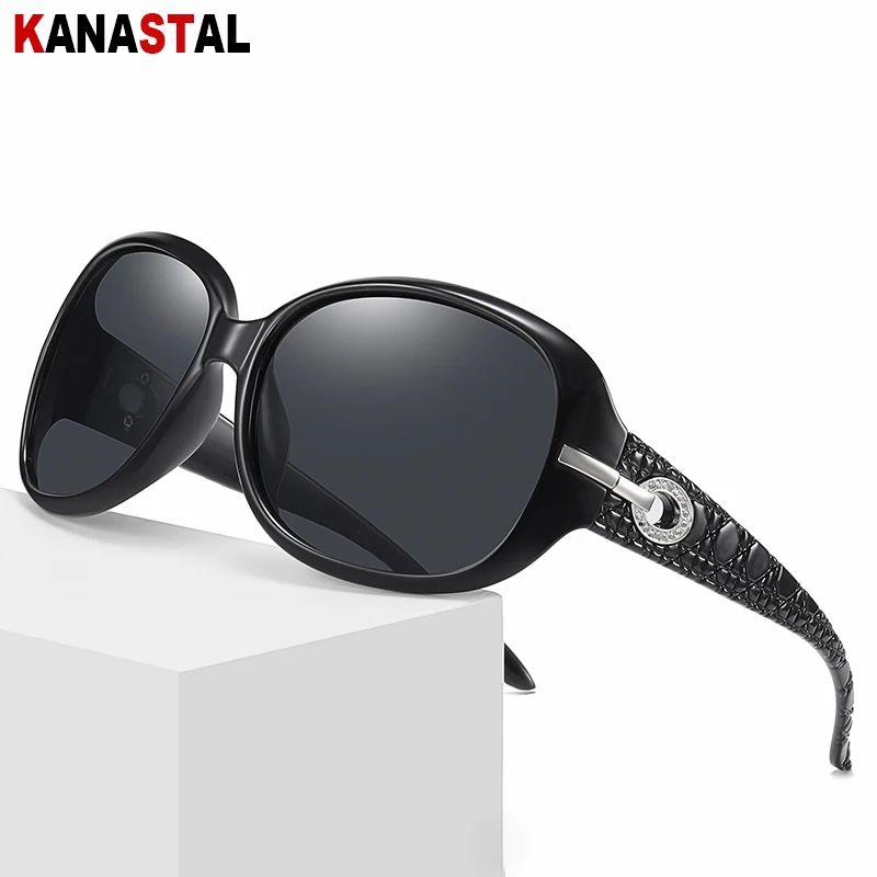 Ladies Classic Polarized UV400 Sunglasses Butterfly Big Frame Eyeglass Sunscreen Traveling Party Eyewear Women Diamond Elegant | Аксессуары