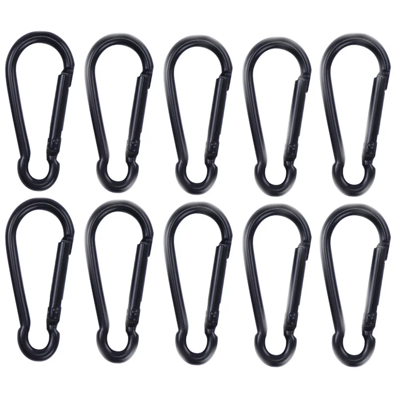 10/6/4/2 шт. мини черный карабин для скалолазания Пряжка из алюминиевого сплава