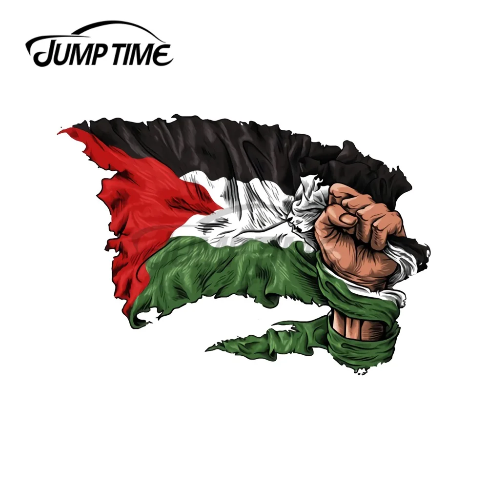 

JumpTime, 13x4,6 см, свободная Палестина, захват кулаком, старая разорванная наклейка, флаг Палестины, Ближний Восток, автомобильная наклейка, бамп...