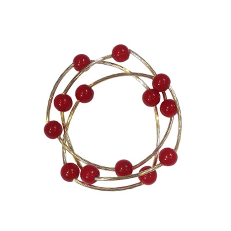 Браслеты женские с красными бусинами универсальное Ювелирное Украшение в стиле