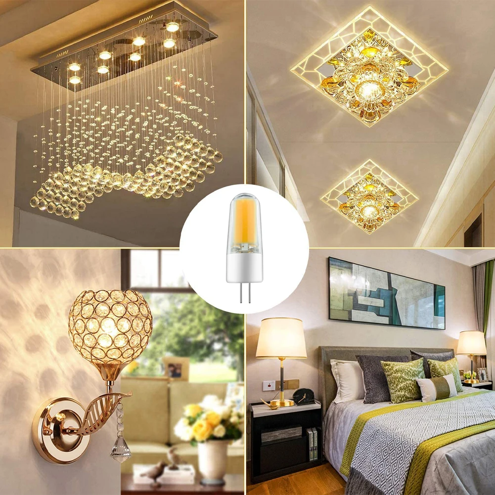 

G4 LED Bulb 5W ACDC12V High Luminous No Flicker 360Degree sapphire COB mini led Lamp Light Replace 50W Halogen 10pcs /lot
