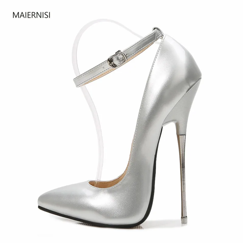 

New women's shoes net red shoes ladies high heels wedding shoes superstar women's shoes 16CM heel height sexy 4-12 13 MAIERNISI