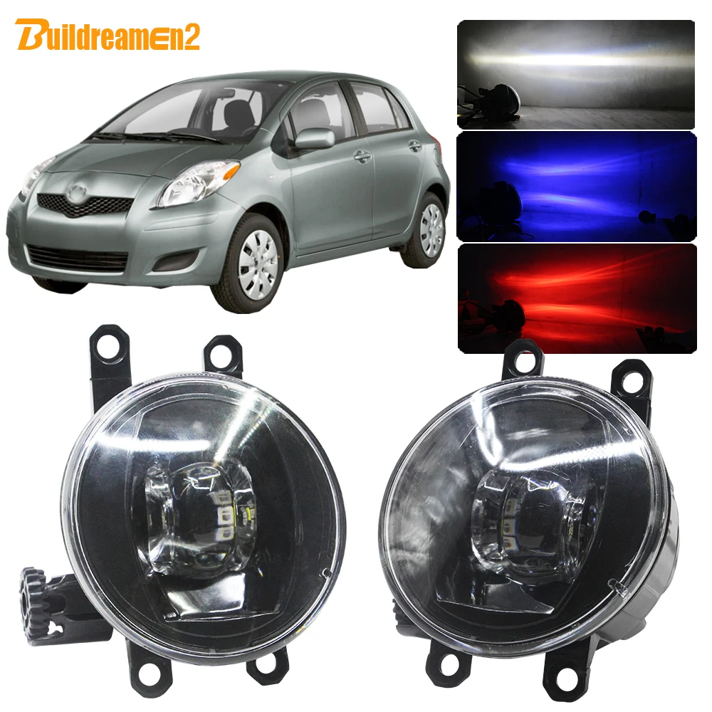 Buildreamen2 для Toyota Yaris хэтчбек 2006 2014 Противотуманные фары Дневные Фары Светильник в