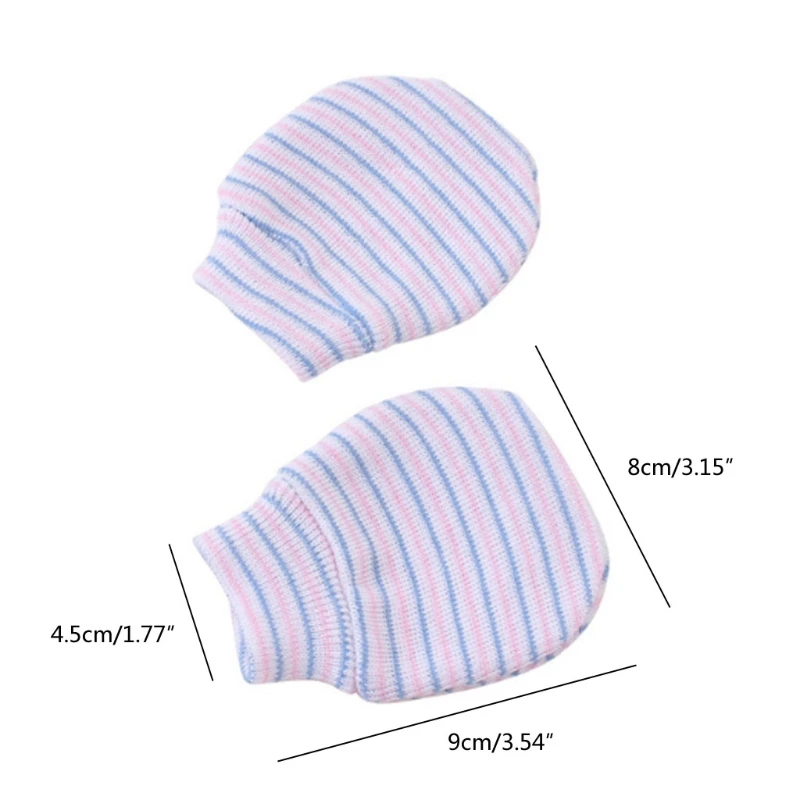 3 Pair/set Simple Cute Baby Knitting Mitten Newborn Anti-eat Hand Anti-Grab Face Protect Glove Baby Mitten images - 6