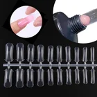 Формы для ногтей Акриловые, для наращивания ногтей, искусственные зажимы для ногтей, строительные инструменты, верхние формы, французский дизайн, декор для маникюра, 24 шт.