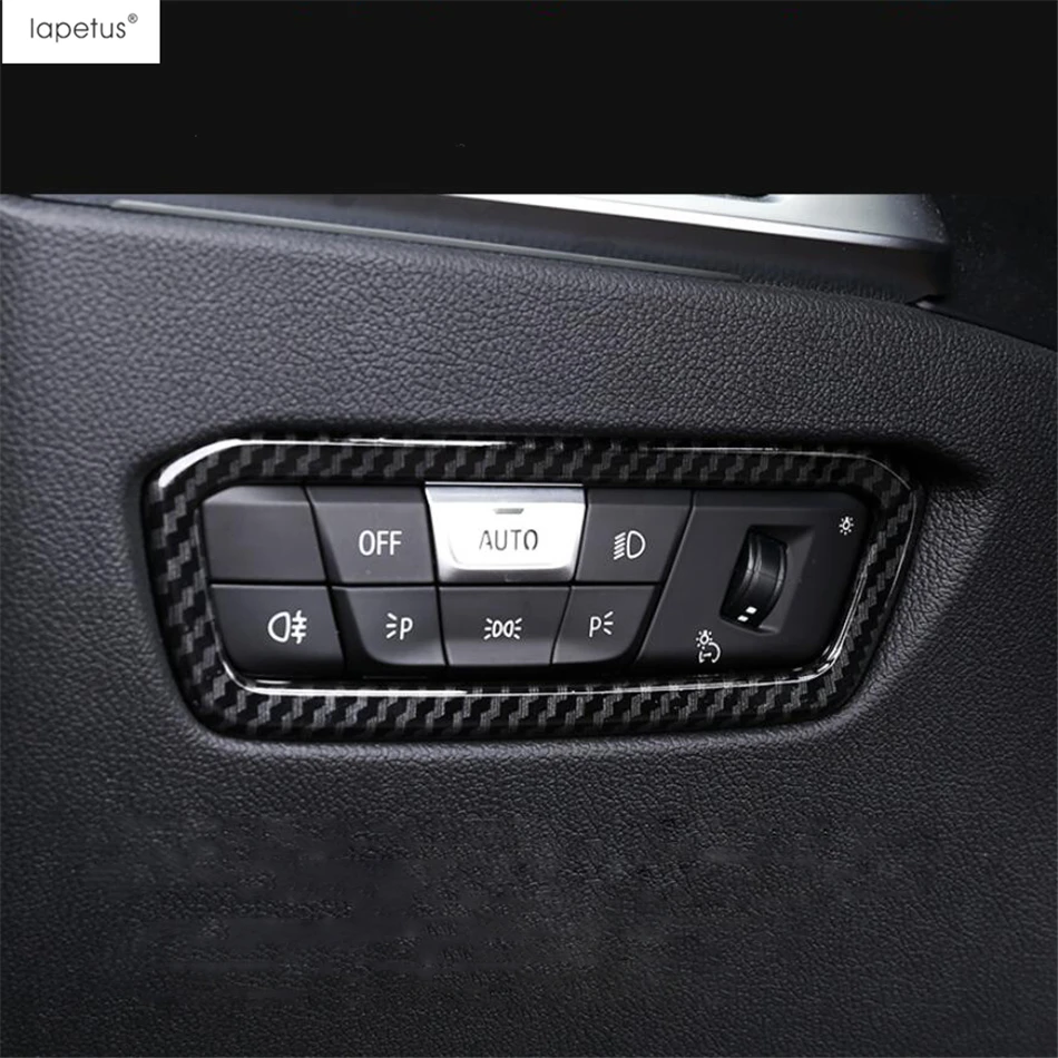 

Steering Wheel Frame / Water Cup Holder / Window Lift Button Panel Carbon Fiber Look Cover Trim For BMW X5 G05 X7 2019 2020 2021